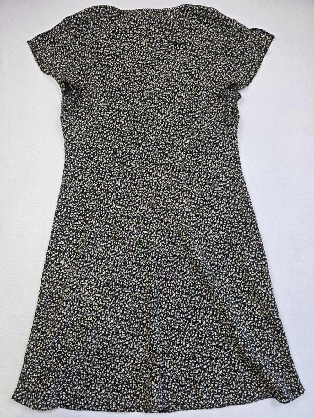Vintage Giorgio Fiorlini Collection Medium Black & White Floral Print Midi Dress - Picture 3 of 4